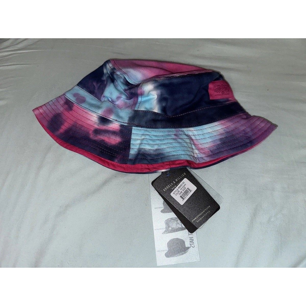 Angela & William Unisex 100% Cotton Packable Reversible Tie Dye Bucket Sun Hat